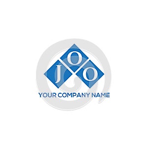 JOO letter logo design on WHITE background. JOO creative initials letter logo concept. photo