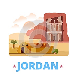 Jordan country design template Flat cartoon style