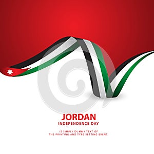 Jordan Independence Day Vector Template Design Illustration