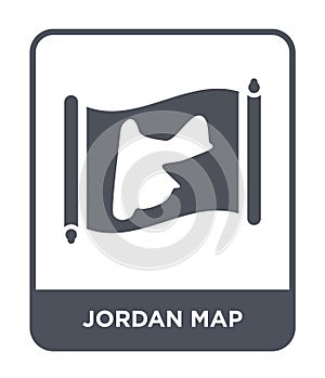 jordan map icon in trendy design style. jordan map icon isolated on white background. jordan map vector icon simple and modern