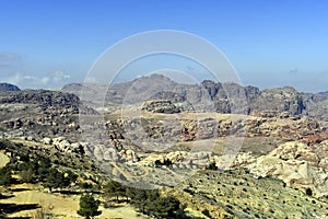 Jordan, Middle East, Landscape near Wadi Musa photo