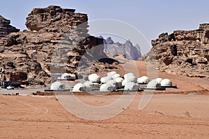 Jordan, modern camp in Wadi Rum