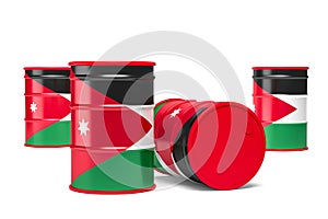 jordan oil barrels isolated on white background