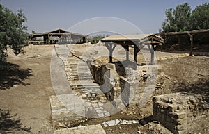 Jordan River. Bethany beyond the Jordan - Jesus Baptism Site. By