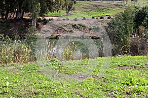 Jordan River in the place where Jesus Christ was baptized.