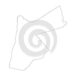 Jordan vector country map outline