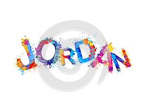 Jordan. Vector splash paint