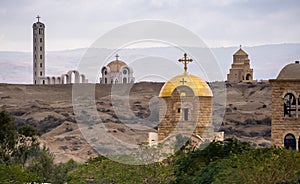 Jordanian side of Qasr el Yahud on the Jordan River the place where Jesus was baptized