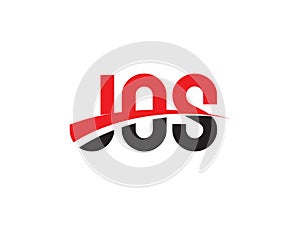 JOS Letter Initial Logo Design Vector Illustration photo