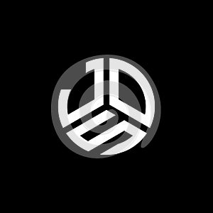 JOS letter logo design on black background. JOS creative initials letter logo concept. JOS letter design