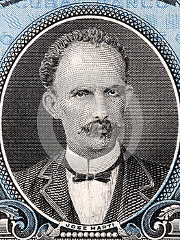Jose Marti portrait from Cuban money