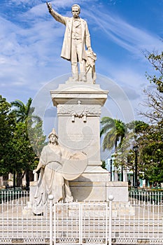 Jose Marti Statue in the main square of Cienfuegos, Cuba