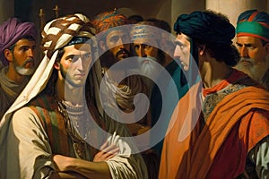 Joseph of Egypt being sold by his brothers Generative AI Illustration