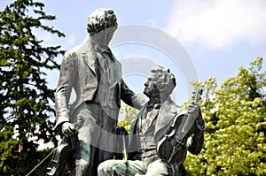 Joseph Lanner and Johann Strauss Monument in Baden