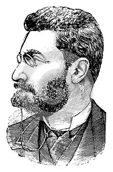 Joseph Pulitzer, vintage illustration