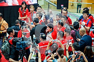 Joseph Schooling, the Singapore's first Olympic gold medalist, on his victory parade around Singapore. 18th August 2016