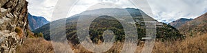 Joshimath town India himalaya mountain panorama photo