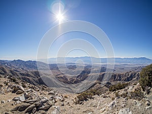 Joshua Tree National Park. Keys View. San Andreas Fault.