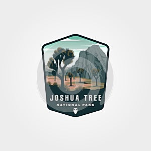 Joshua tree vector patch logo design, joshua tree national park emblem design