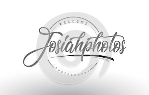 Josiah Personal Photography Logo Design with Photographer Name.