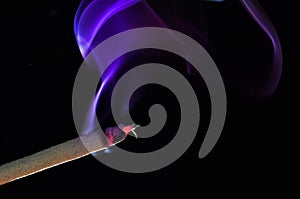 Joss stick with smoke