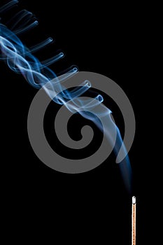Joss stick smoke trail