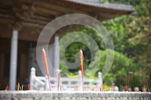 Joss sticks and candles