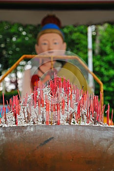 Joss Sticks and Religious Statues