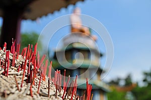 Joss Sticks and Religious Statues