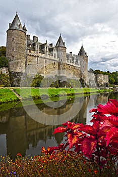 Josselin castle in morbihan brittany france