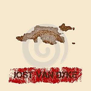 Jost Van distressed map.