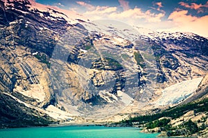 Jostedal glacier in Norway, summertime photo
