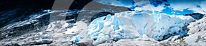 Jostedal glacier in Norway, panorama photo