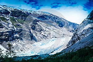 Jostedal glacier, Norway, Scandinavia - global warming concept photo