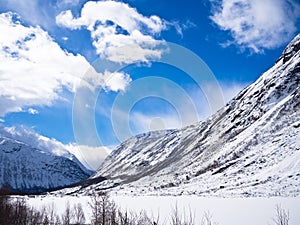 Glacier in Jostedalsbreen National Park in Norway photo