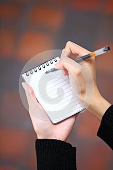 Jot down on notebook