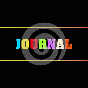 journal word block on black