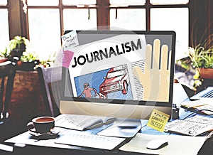 Journalism Article Interview News Publish Report Concept