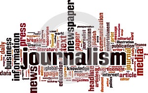 Journalism word cloud concept