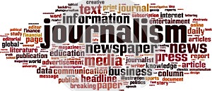 Journalism word cloud concept