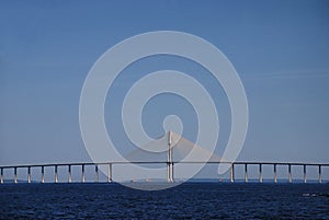 The Journalist Phelippe Daou Bridge or Rio Negro Bridge spanning the Rio Negro near Manaus