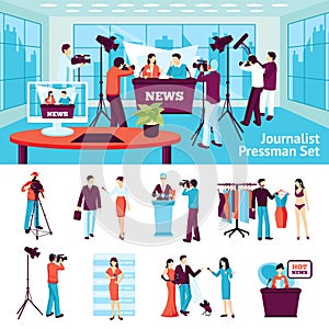 Journalist And Pressman Set