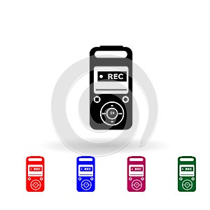 Journalist recorder multi color icon. Simple glyph, flat vector of media icons for ui and ux, website or mobile application