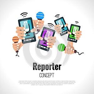 Journalist reporter concept