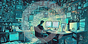 Journalist scrolls through numerous reports of data breaches, understanding the enormity of the ongoing digital privacy