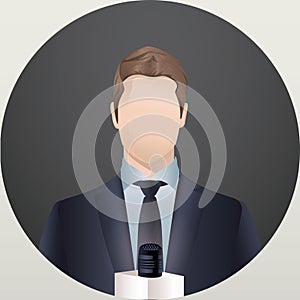 journalist. Vector illustration decorative background design