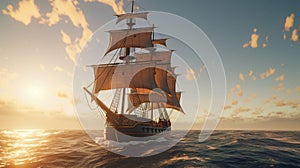 Journey Across the Baltic: A Small Sailing Ship Embarks on an Adventure