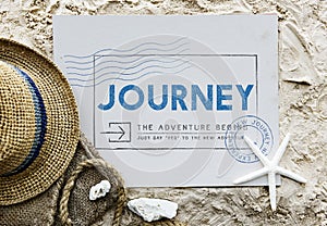 Journey Adventure Post Stamp Travel Concept