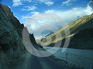 Journey Along the River: A Scenic Drive to Leh
