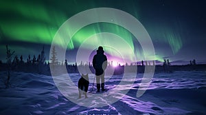 Journey Beneath the Aurora: Solo Traveler and Sled Dogs in the Arctic